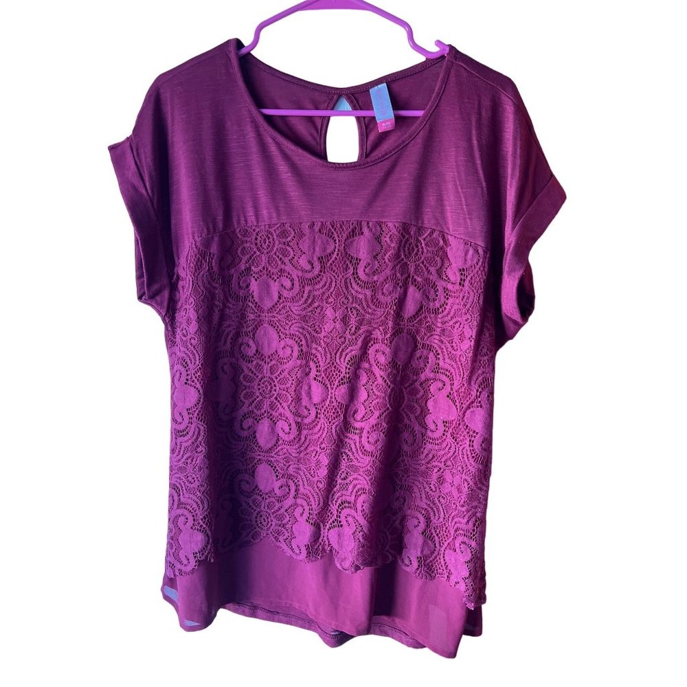 No Boundaries Size XL Woman Cranberry Shirt